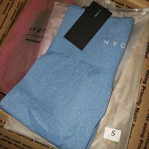 Sky blue contour leggings